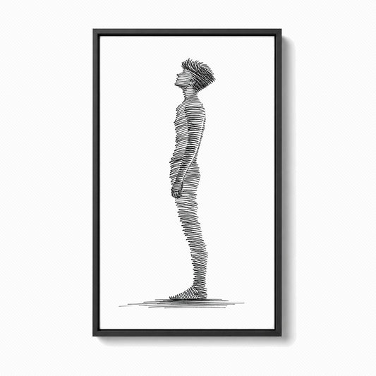 Minimalist Line Art Profile Figure Canvas Wall Art - modern wall decor by AUSJOJO
