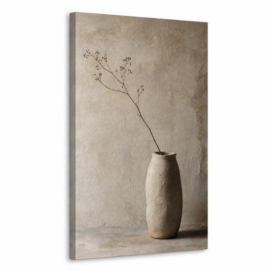 Wabi Sabi Ceramic Vase Canvas Wall Art - wabi sabi wall art by AUSJOJO