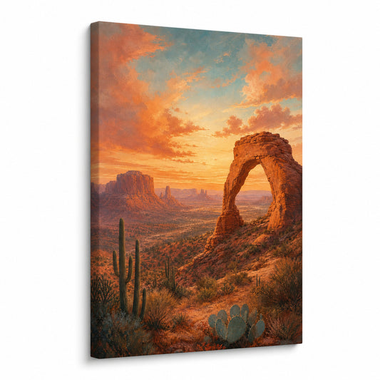 Southwestern Desert Arch Canvas Wall Art - canvas wall art by AUSJOJO