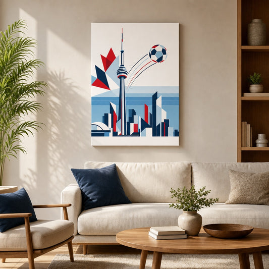 Toronto 2026 World Stage Soccer Canvas Wall Art wall mockup