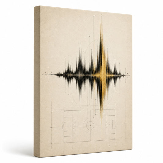 Ivory Archive Soundwave Modern Canvas Painting Wall Decor - abstract canvas wall art by AUSJOJO