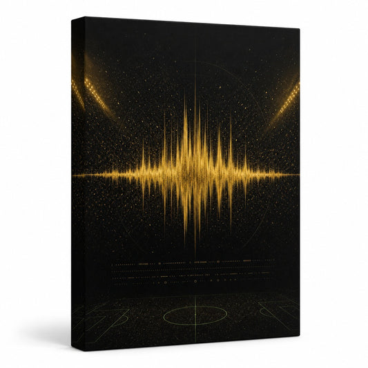 Black Gold Goal Soundwave Sports Canvas Painting Wall Decor - soccer canvas wall art by AUSJOJO