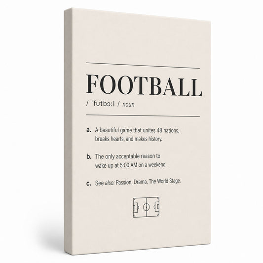 Football Definition 01 Soccer Canvas Wall Art - soccer canvas wall art by AUSJOJO