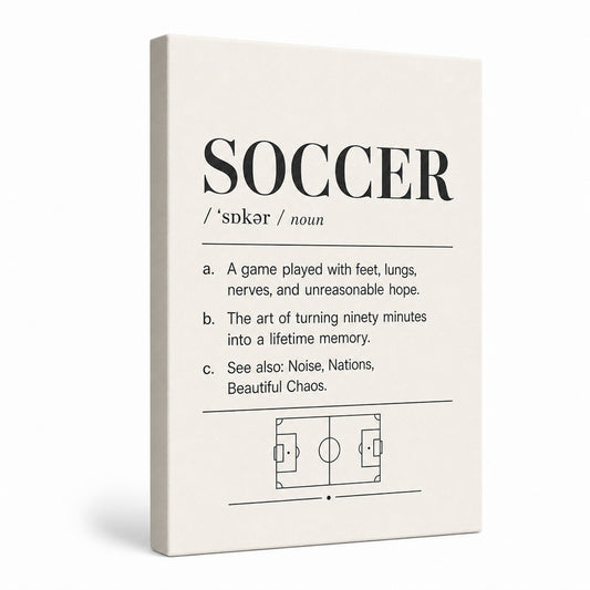 Soccer Definition 03 Soccer Canvas Wall Art - soccer canvas wall art by AUSJOJO