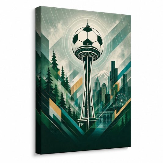 Seattle Emerald Roar 05 Soccer Canvas Wall Art - soccer canvas wall art by AUSJOJO