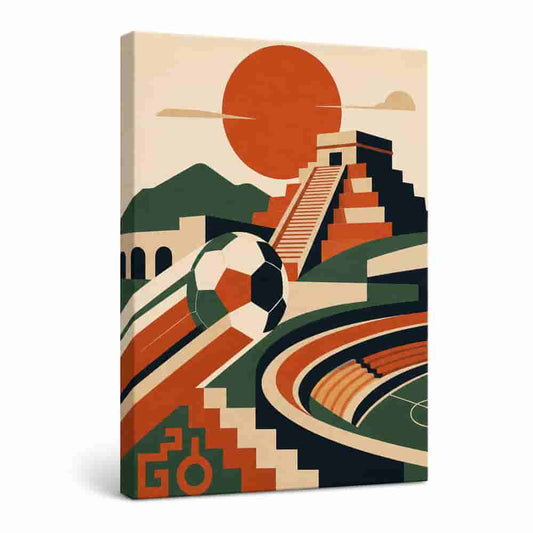 Mexico City 2026 World Stage Soccer Canvas Wall Art - soccer canvas wall art by AUSJOJO