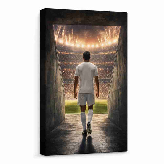 Custom Soccer Player Tunnel Canvas Painting Wall Decor - soccer canvas wall art by AUSJOJO