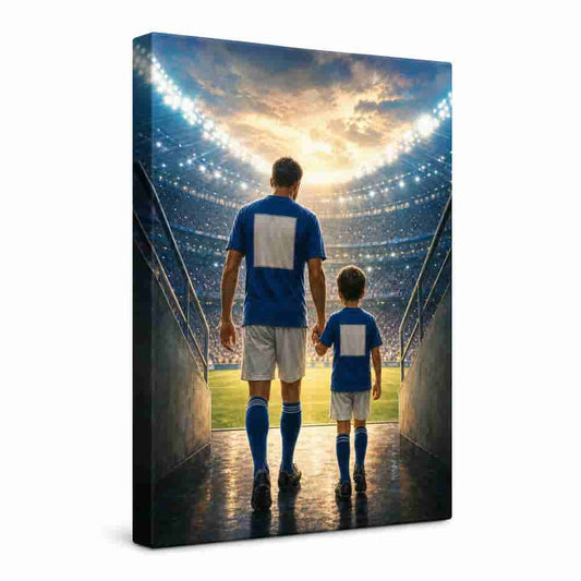 Custom Father and Son Soccer Tunnel Canvas Wall Art - soccer canvas wall art by AUSJOJO
