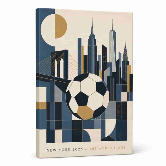 New York 2026 World Stage Soccer Canvas Painting Wall Decor - soccer canvas wall art by AUSJOJO
