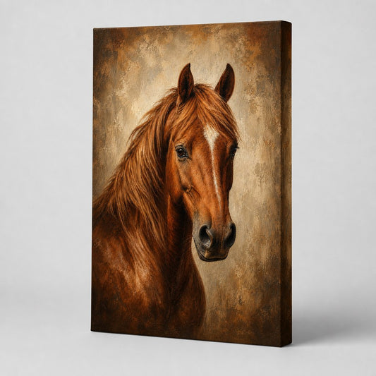 Vintage Horse Rustic Animal Canvas Painting Wall Decor - farmhouse wall decor by AUSJOJO