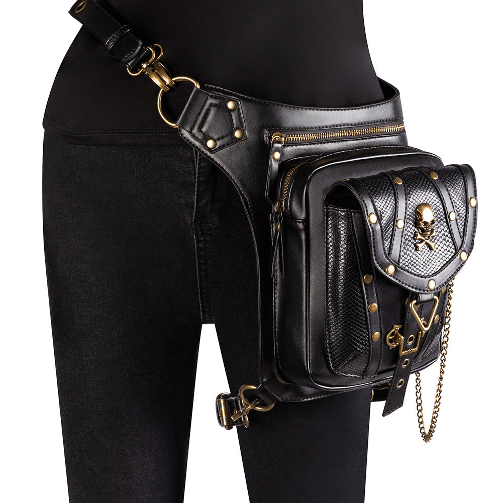 Steampunk Vintage Motorcycle Bag for Women Waistpack