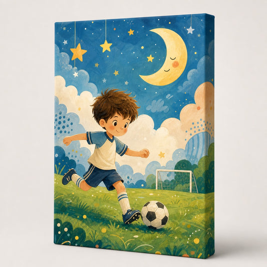 Kids Soccer Room Canvas Painting for Game Wall Decor - soccer canvas wall art by AUSJOJO