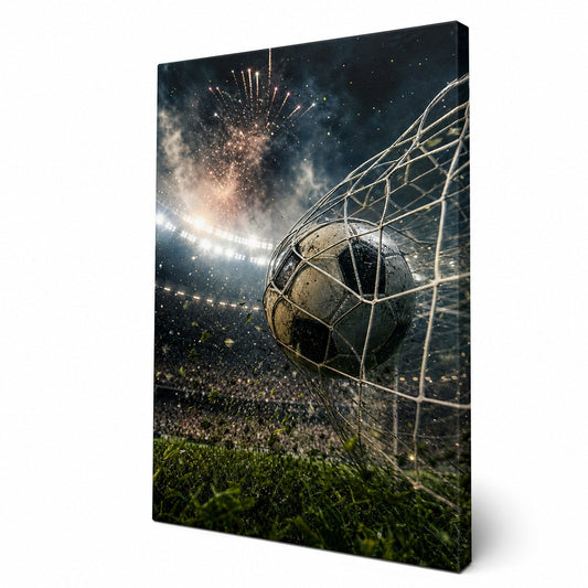 Last Minute Goal Soccer Canvas Painting for Game Room Decor - soccer canvas wall art by AUSJOJO