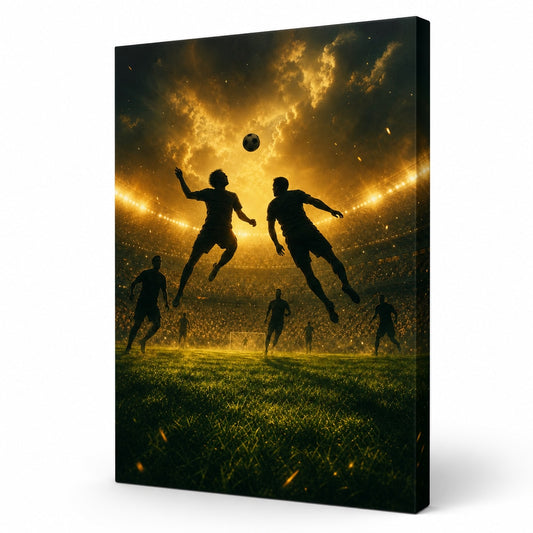 The Beautiful Game Soccer Sports Canvas Painting Wall Decor - soccer canvas wall art by AUSJOJO
