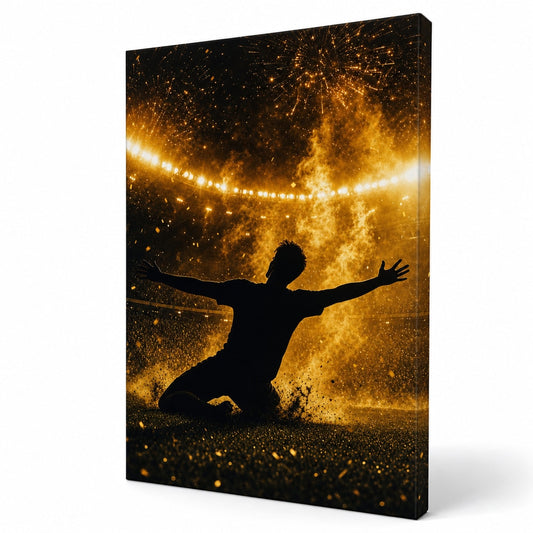 Victory Moment Soccer Canvas Painting for Game Room Decor - soccer canvas wall art by AUSJOJO