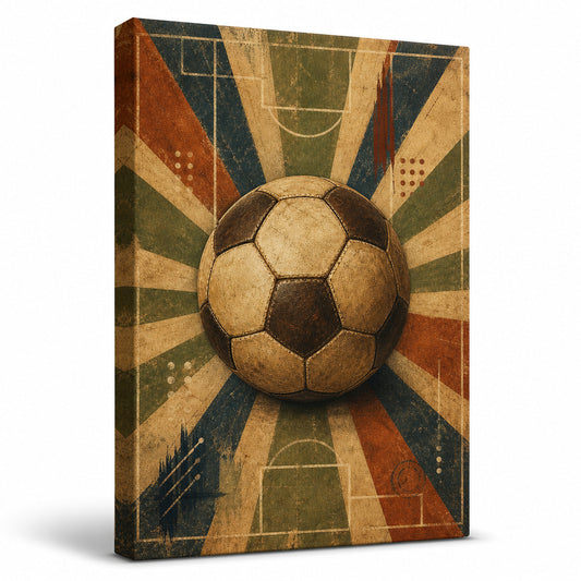 Classic Soccer Ball Canvas Painting for Game Room Decor - soccer canvas wall art by AUSJOJO
