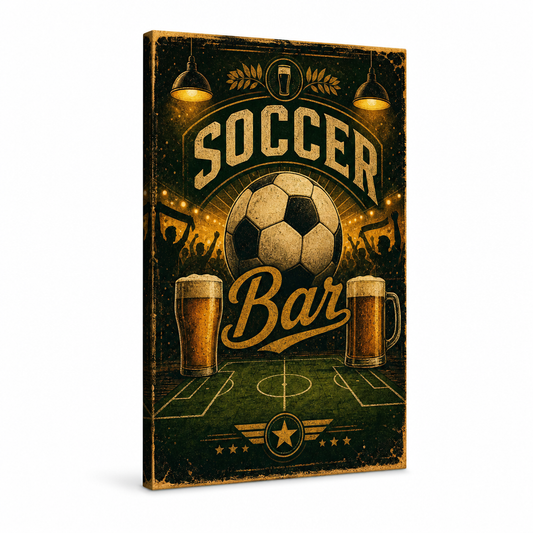 Soccer Bar Canvas Painting Wall Art for Home Decor - soccer canvas wall art by AUSJOJO