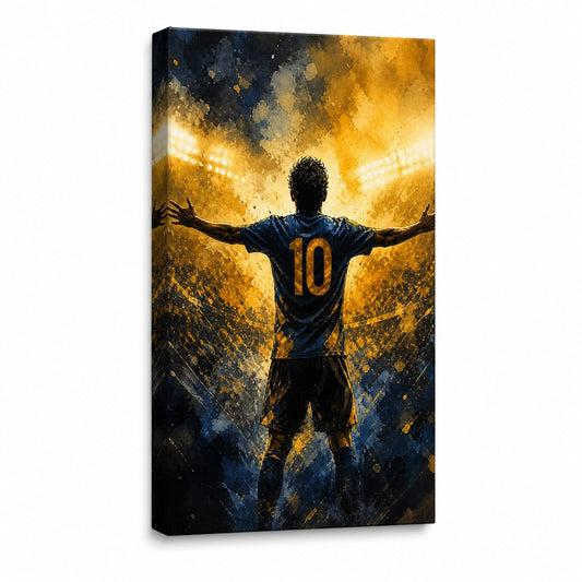 Number 10 Celebration Silhouette Canvas Painting Wall Decor - canvas wall art by AUSJOJO
