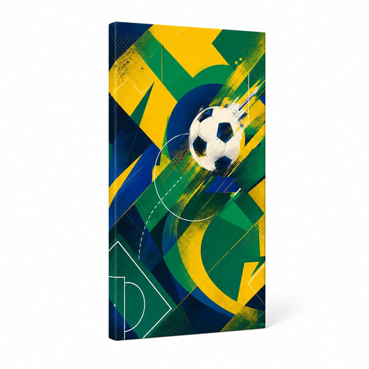 Samba Passion Abstract Soccer Canvas Painting Wall Decor - soccer canvas wall art by AUSJOJO