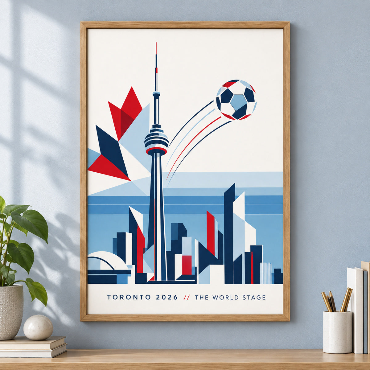 Toronto 2026 World Stage Soccer Canvas Painting Wall Decor | brown_independent_close