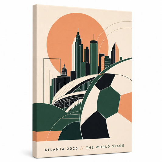 Atlanta 2026 Soccer Canvas Wall Art - soccer canvas wall art by AUSJOJO
