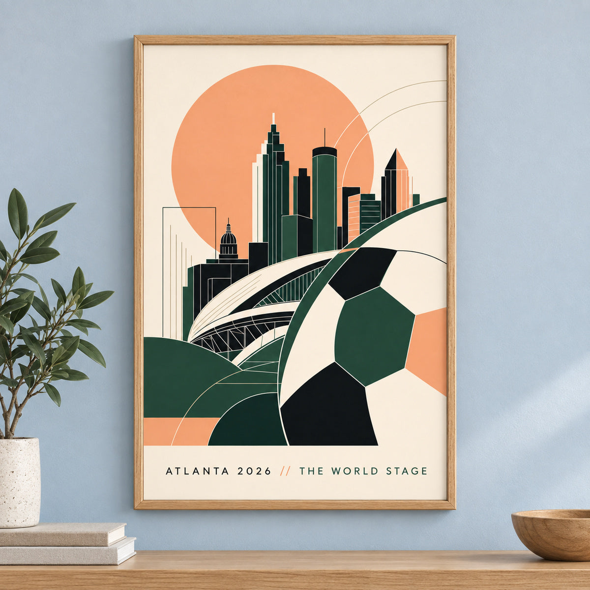 Atlanta 2026 Soccer Canvas Wall Art | brown_independent_close