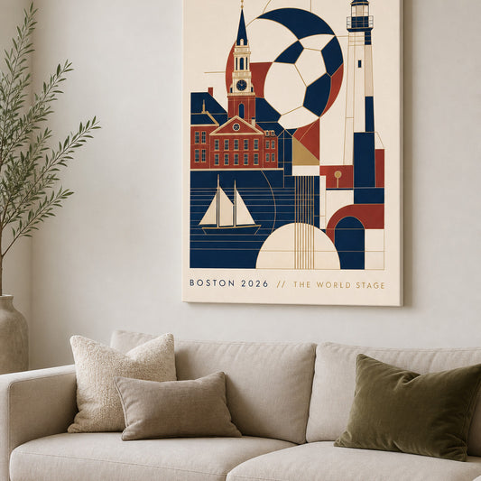 Boston 2026 World Stage Soccer Canvas Wall Art wall living