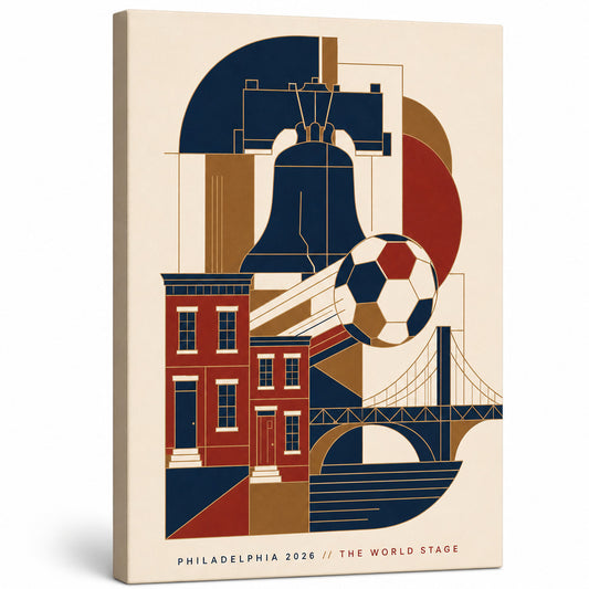 Philadelphia 2026 Soccer Canvas Painting for Game Room Decor - soccer canvas wall art by AUSJOJO