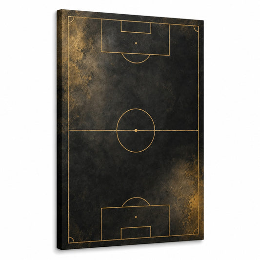 Black Gold Pitch Geometry Modern Canvas Painting Wall Decor - modern wall decor by AUSJOJO