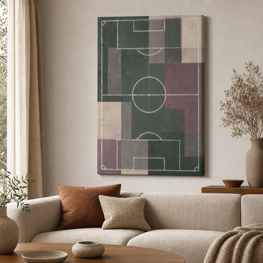 Morandi Blocks Pitch Geometry Canvas Wall Art modern wall mockup
