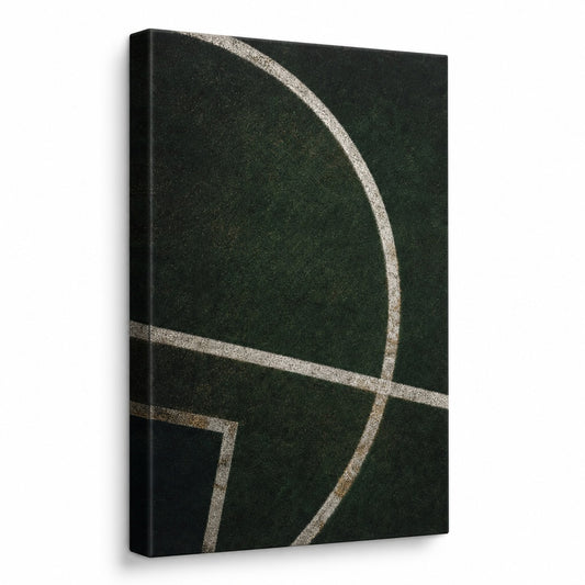 Forest Green Pitch Geometry Canvas Painting Wall Decor - botanical canvas wall art by AUSJOJO