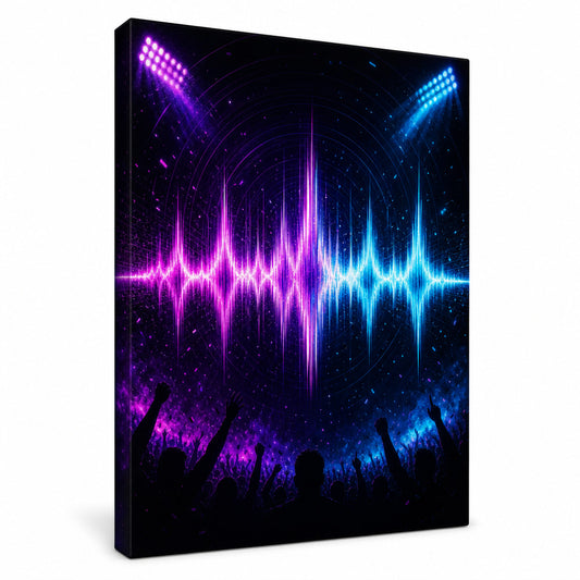 Ultraviolet Chant Soundwave Canvas Painting Wall Decor - modern wall decor by AUSJOJO