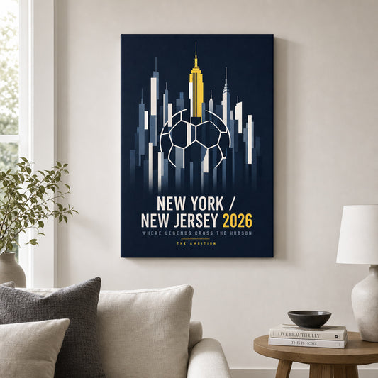 New York New Jersey 2026 Hudson Ambition Soccer Canvas Wall Art 01 wall mockup