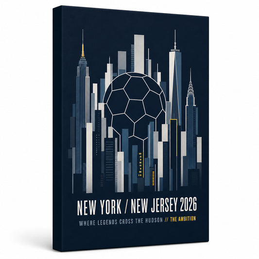 NY NJ Hudson Ambition 02 Soccer Canvas Wall Art - soccer canvas wall art by AUSJOJO