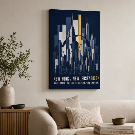 New York New Jersey 2026 Hudson Ambition Soccer Canvas Wall Art 03 wall mockup