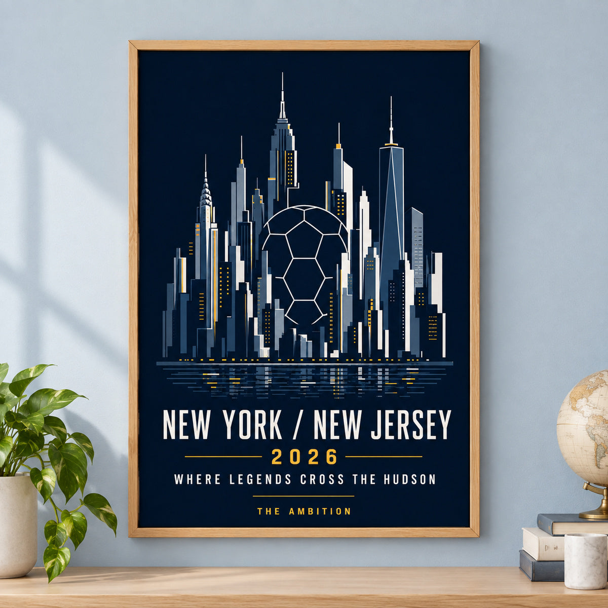 NY NJ Hudson Ambition 04 Soccer Canvas Wall Art | brown_independent_close