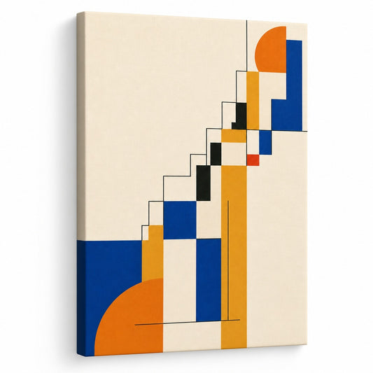 Order to Growth Stairs Bauhaus Canvas Wall Art - modern wall decor by AUSJOJO