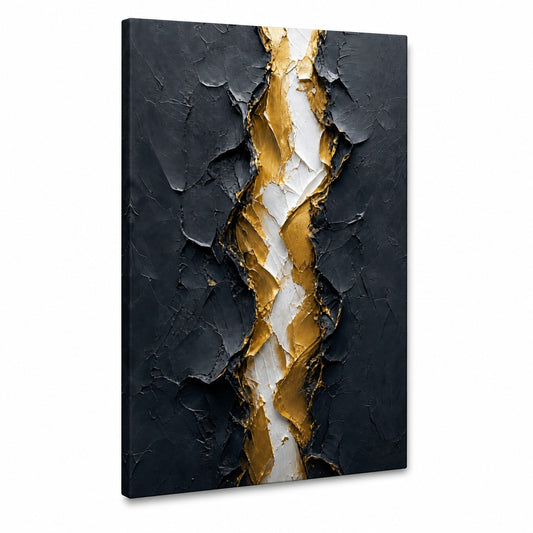 Gold Tear Rebirth Abstract Canvas Wall Art - modern wall decor by AUSJOJO
