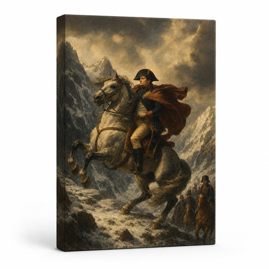 Alps Rider Resolve Vintage Portrait Canvas Wall Art - canvas wall art by AUSJOJO