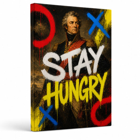 Stay Hungry General Urban Graffiti Oil Canvas Wall Art - canvas wall art by AUSJOJO