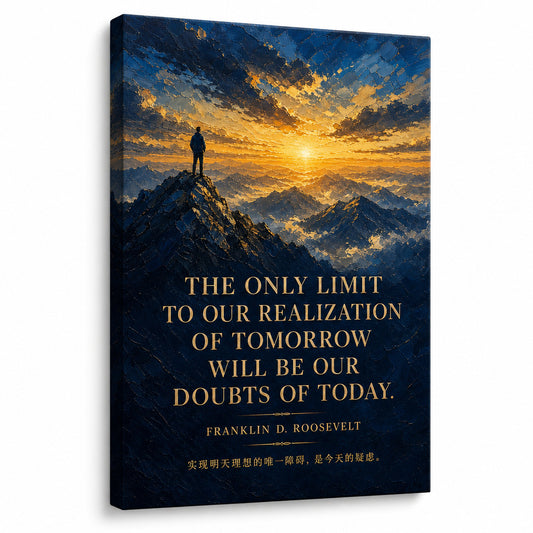 Dawn Summit Roosevelt Peak Far Horizon Canvas Wall Art - canvas wall art by AUSJOJO