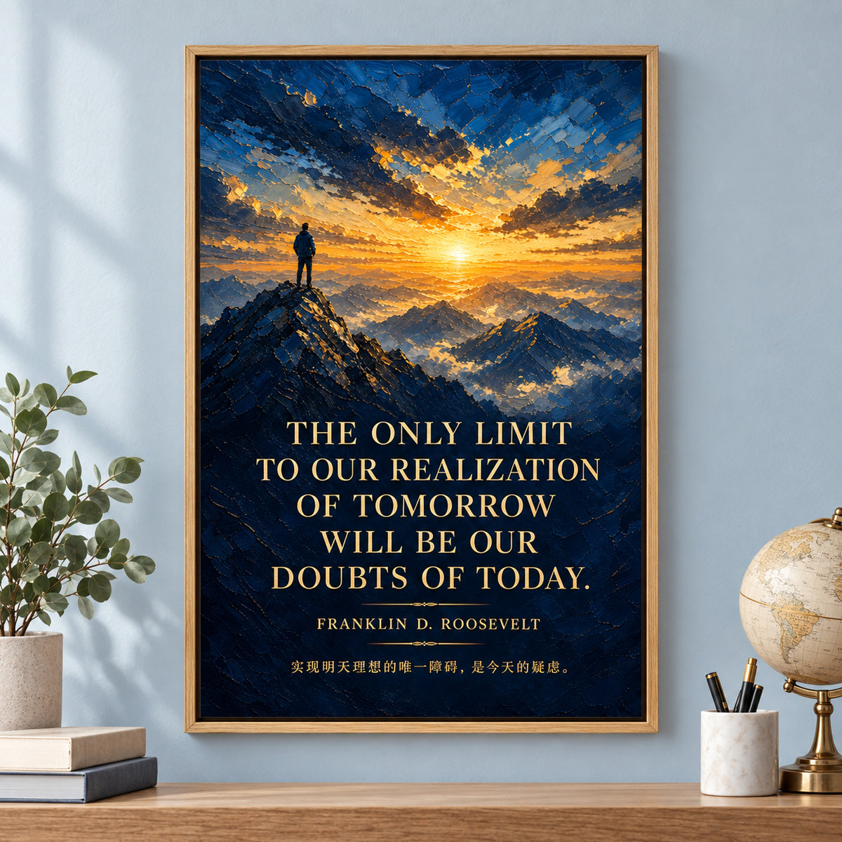 Dawn Summit Roosevelt Peak Far Horizon Canvas Wall Art | brown_independent_close
