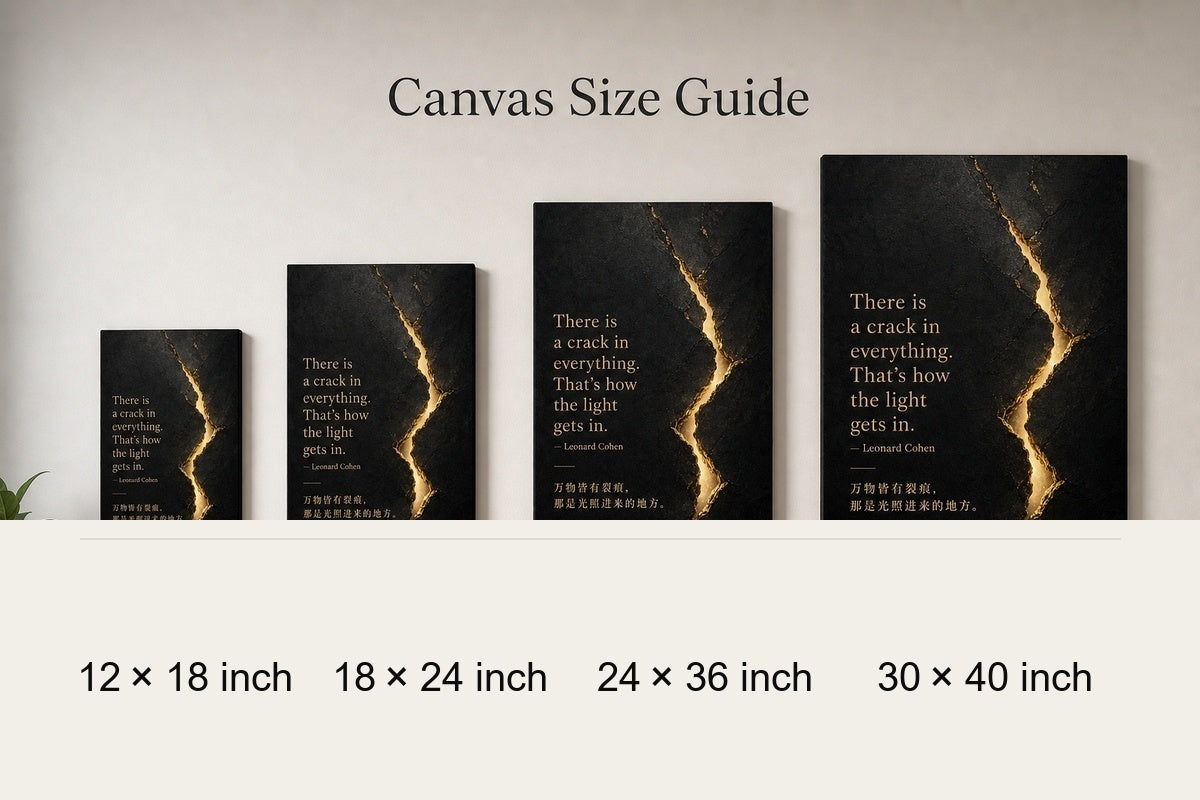 Black Stone Healing Light Leonard Cohen Canvas Wall Art - 08_size_comparison
