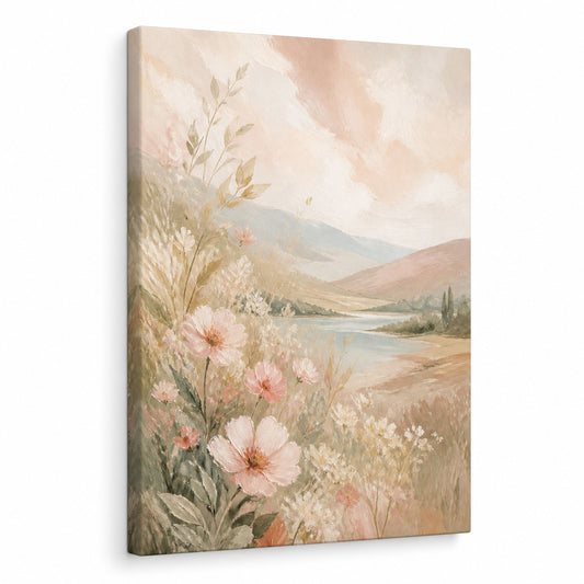 Soft Neutral Bedroom Canvas Wall Art - neutral wall art by AUSJOJO