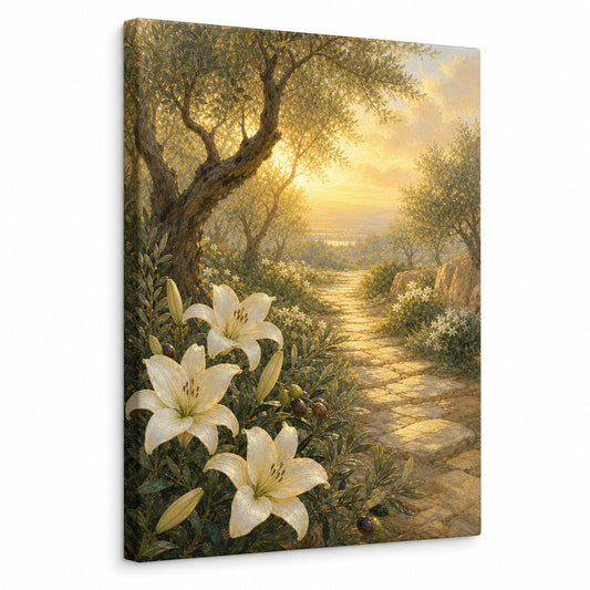 Soft Scripture Garden Light Canvas Wall Art - canvas wall art by AUSJOJO
