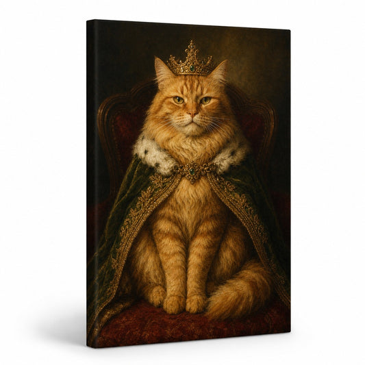 Funny Cat Painting Canvas Wall Art - animal wall art by AUSJOJO