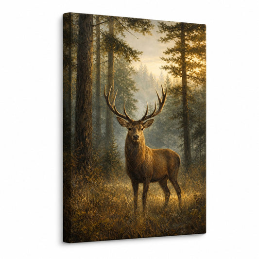 Deer Woodland Canvas Wall Art - farmhouse wall decor by AUSJOJO