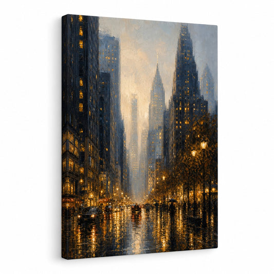 New York Cityscape Canvas Wall Art - canvas wall art by AUSJOJO