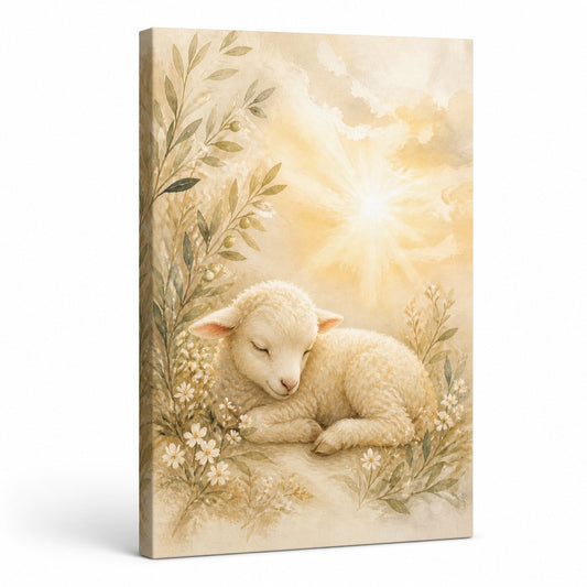 Christian Nursery Gentle Faith Canvas Wall Art - nursery wall decor by AUSJOJO