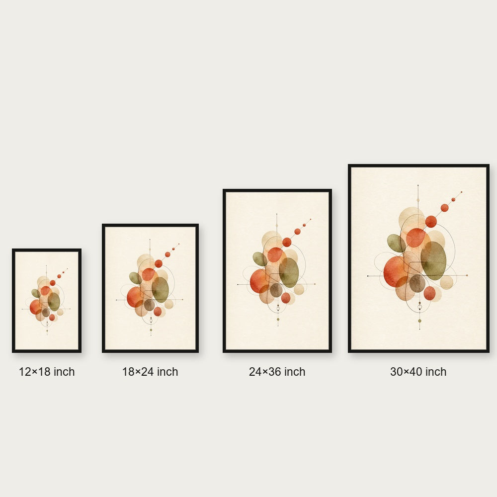 Earthbound Rhythm Abstract Floating Frame Wall Art - 06